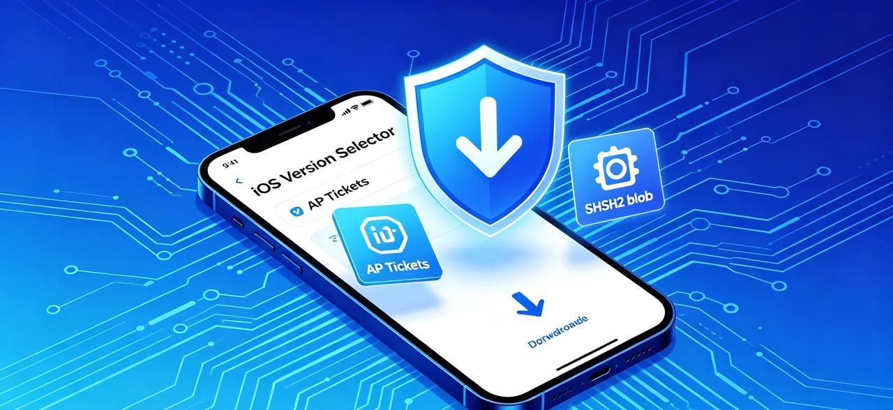 SHSH2 AP Tickets概念图：苹果签名验证流程
